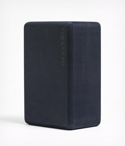 Manduka Recycled Foam Yoga Block (Midnight - Size: 4”x6”x9”)